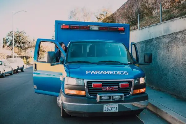 service animals in ambulance in California 