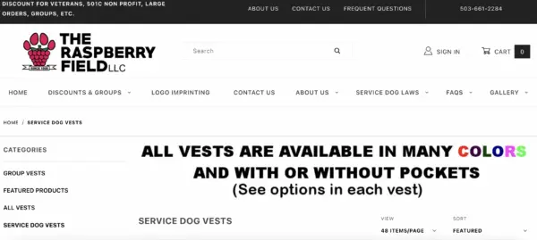 Where to buy service dog patch, vest, gear 