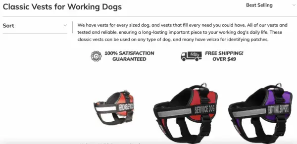 where to buy service dog vests and gear 